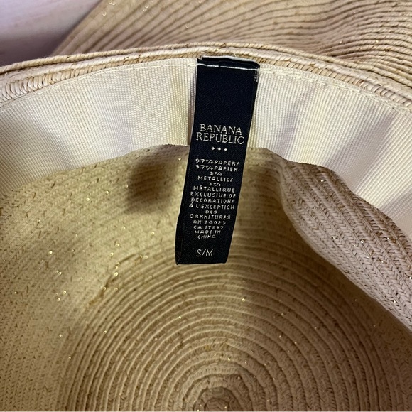 Banana Republic Metallic Floppy Hat Size S/M - Picture 5 of 5